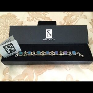 NIB❣️ Rare Nicky Butler Gorgeous 925 Drusy Bracelet Sterling Amethyst Peridot